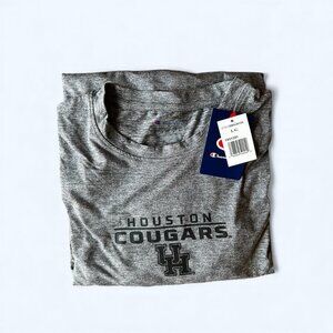 Champion Men's Houston Cougars Long Sleeve Tee Shirt Licensed Gray Size L